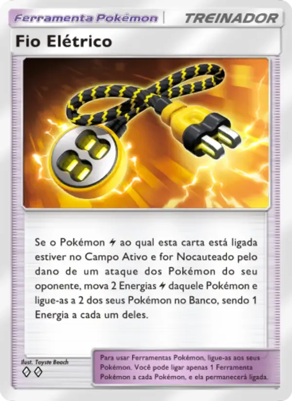 Electrical Cord card in Portuguese