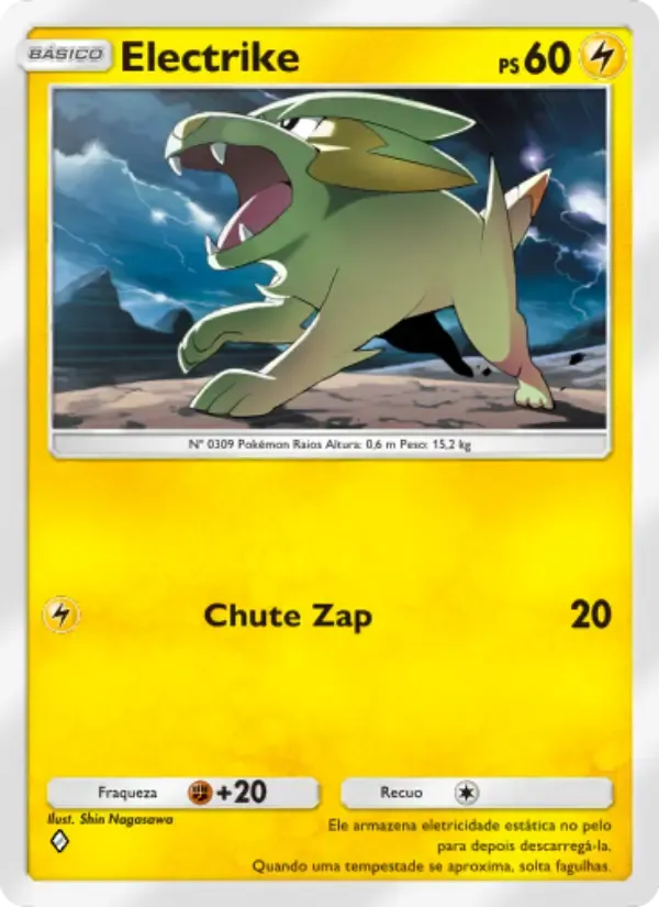 Electrike card in Portuguese