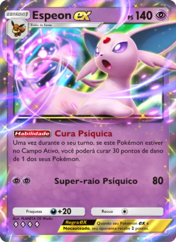 Espeon ex card in Portuguese