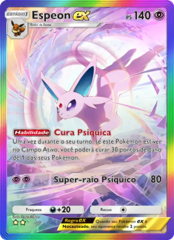 Espeon ex card in Portuguese