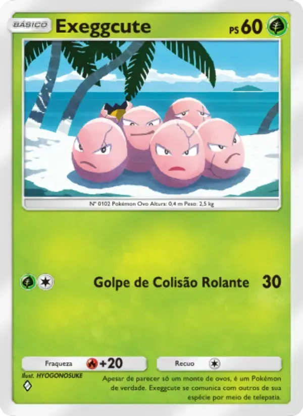 Exeggcute card in Portuguese