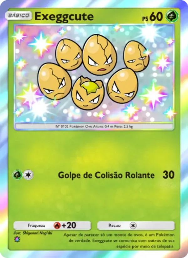 Exeggcute card in Portuguese