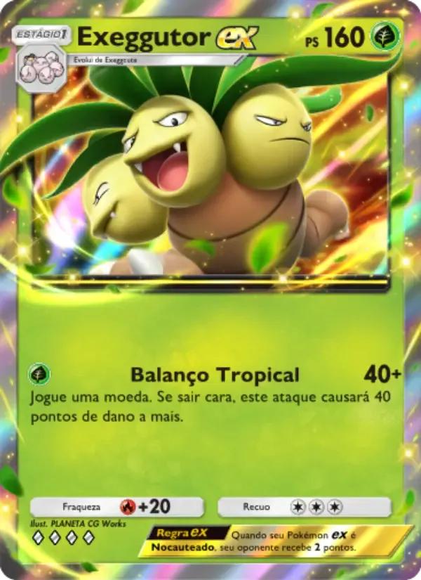 Exeggutor ex card in Portuguese