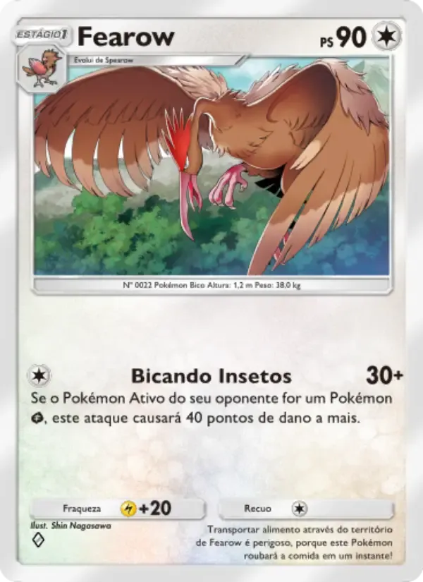 Fearow card in Portuguese