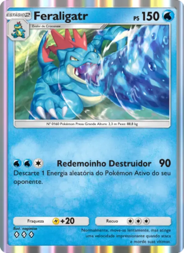 Feraligatr card in Portuguese