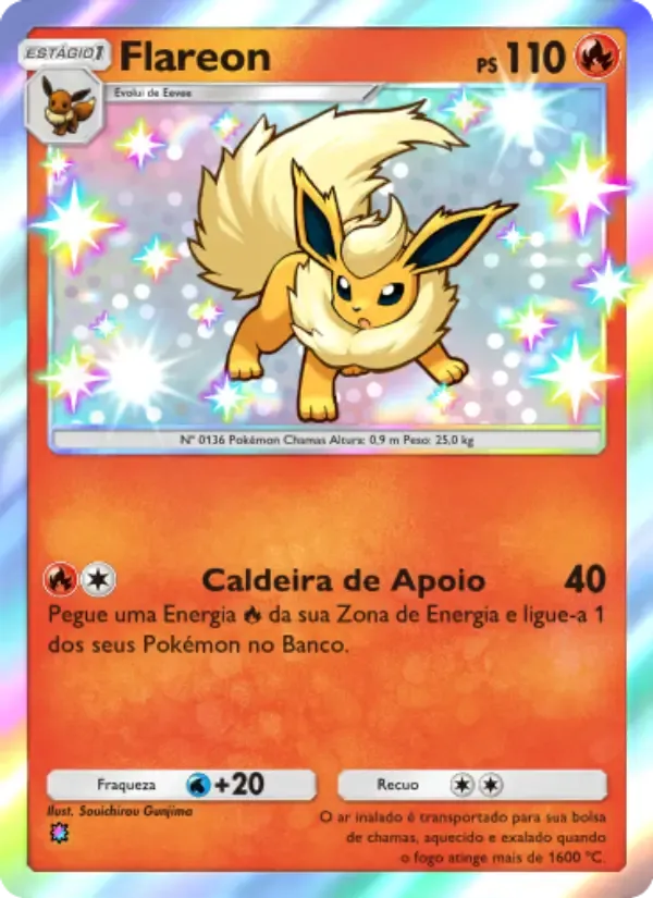 Flareon card in Portuguese