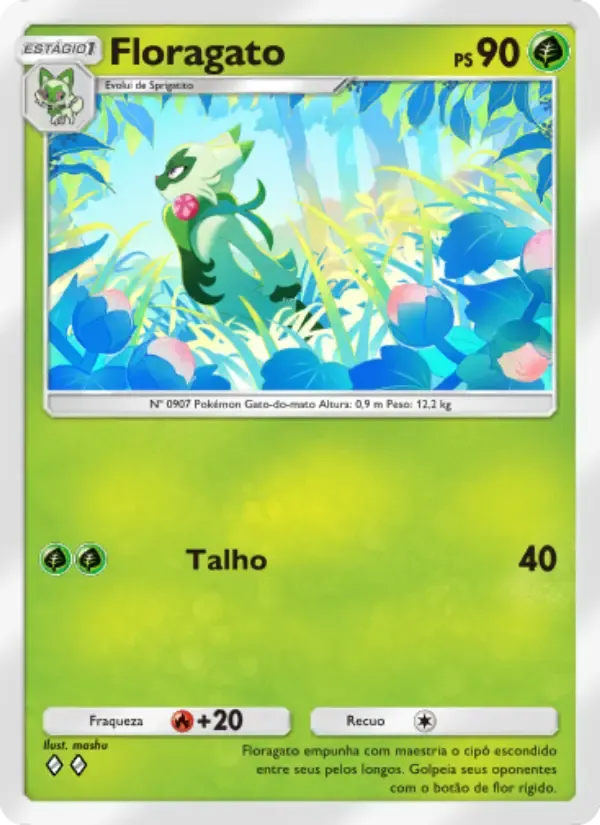 Floragato card in Portuguese