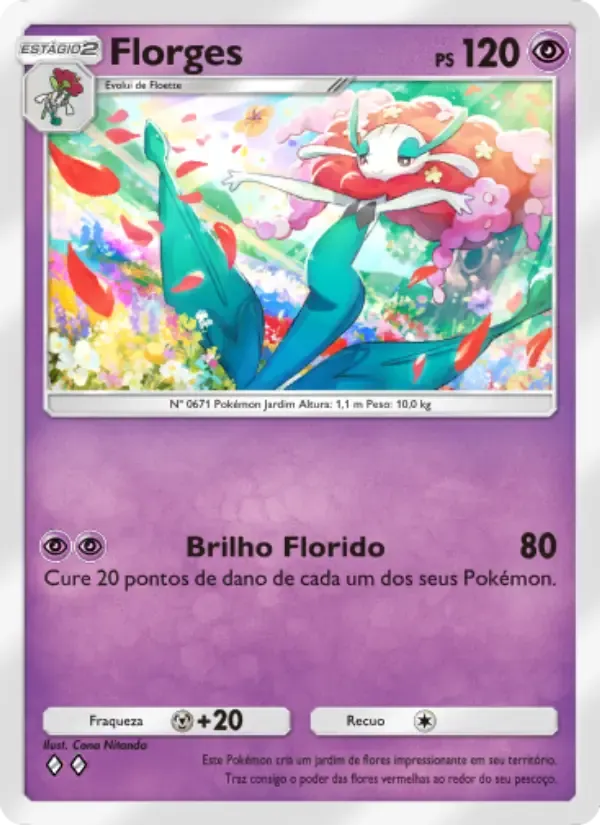 Florges card in Portuguese