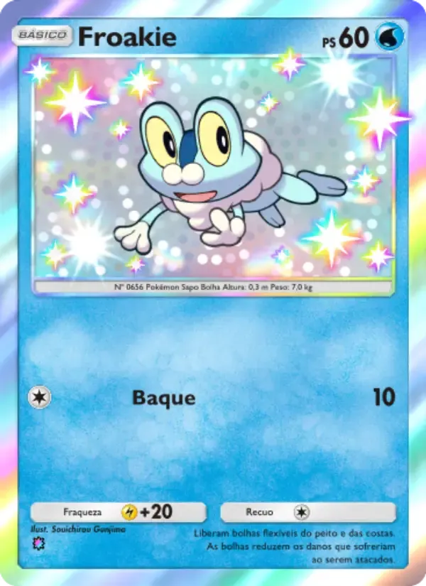 Froakie card in Portuguese