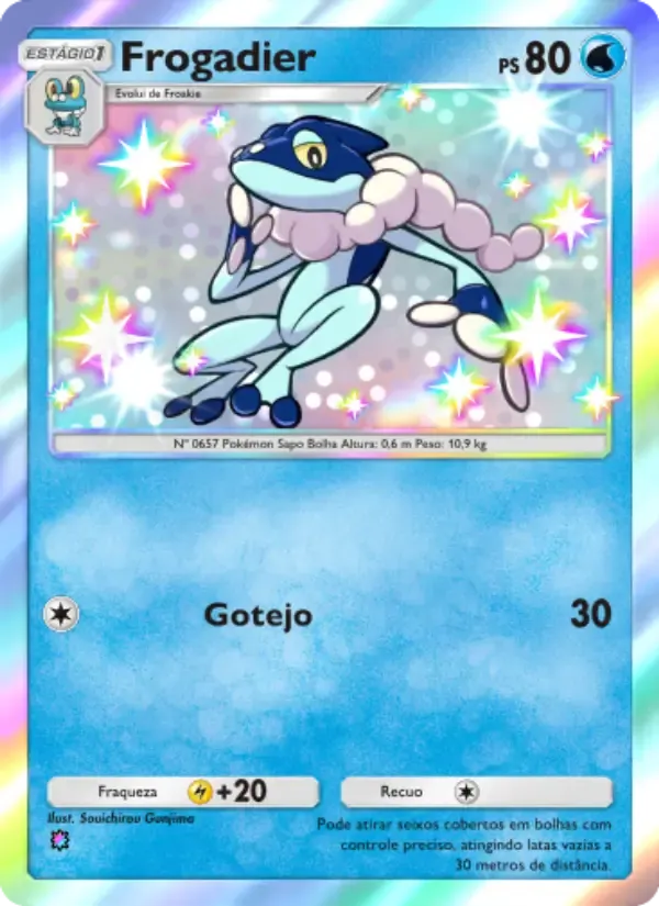 Frogadier card in Portuguese