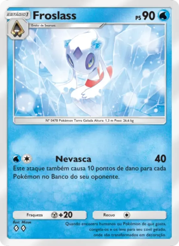 Froslass card in Portuguese