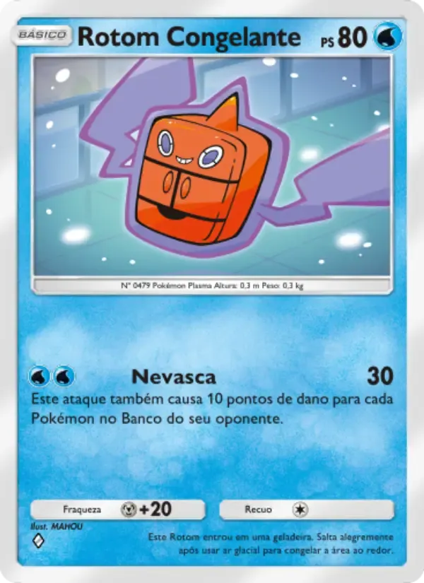 Frost Rotom card in Portuguese