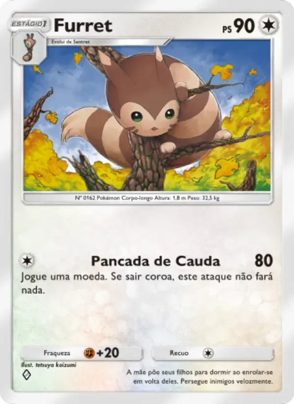 Furret card in Portuguese