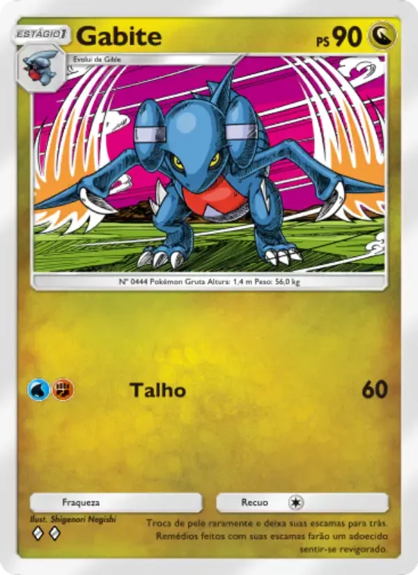 Gabite card in Portuguese