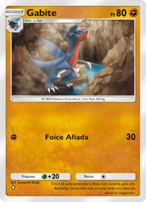 Gabite card in Portuguese