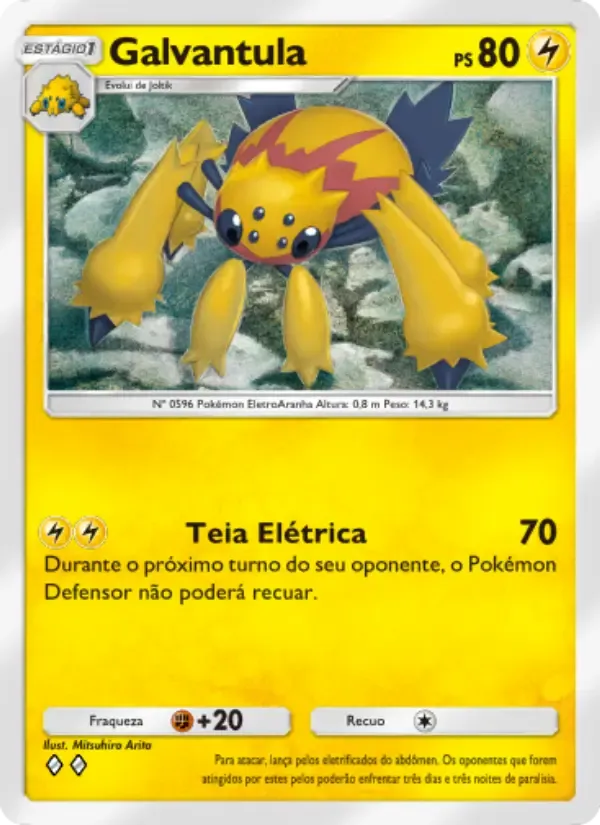 Galvantula card in Portuguese