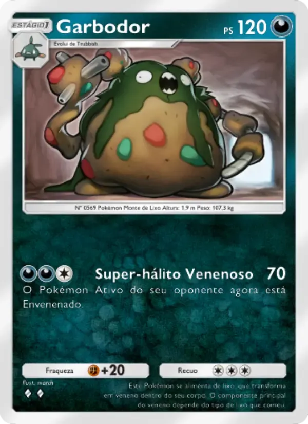 Garbodor card in Portuguese