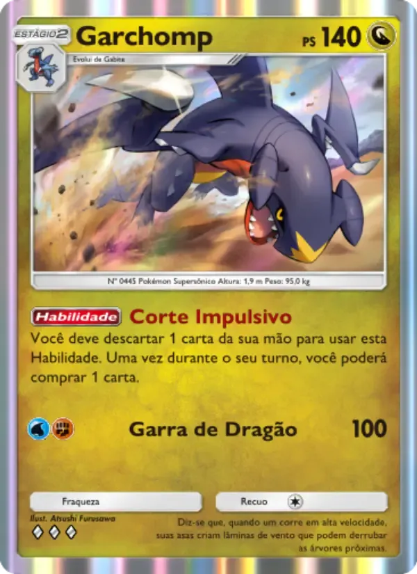 Garchomp card in Portuguese