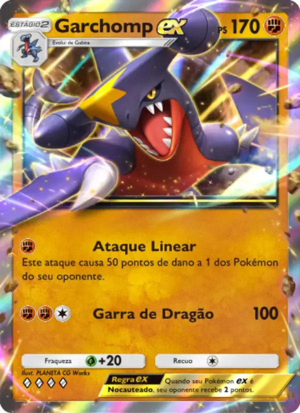 Garchomp ex card in Portuguese