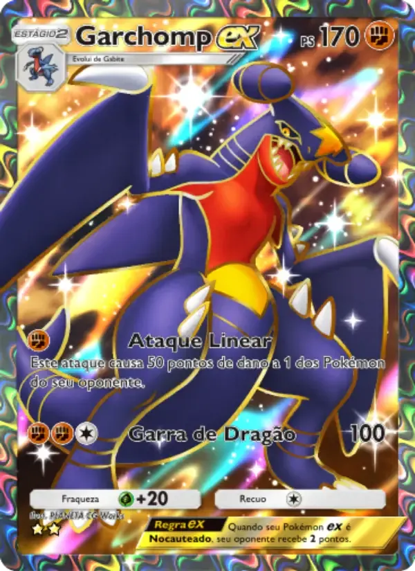 Garchomp ex card in Portuguese