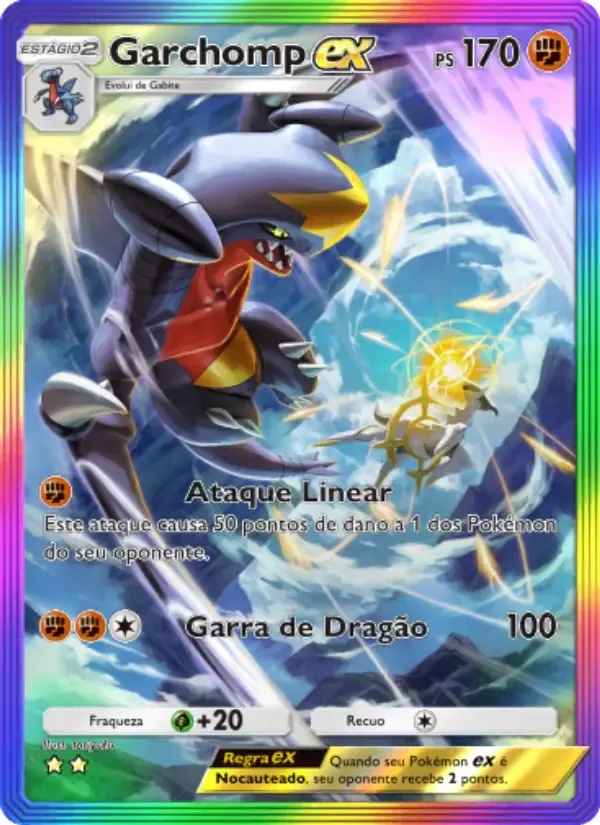 Garchomp ex card in Portuguese