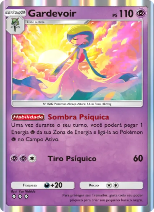 Gardevoir card in Portuguese