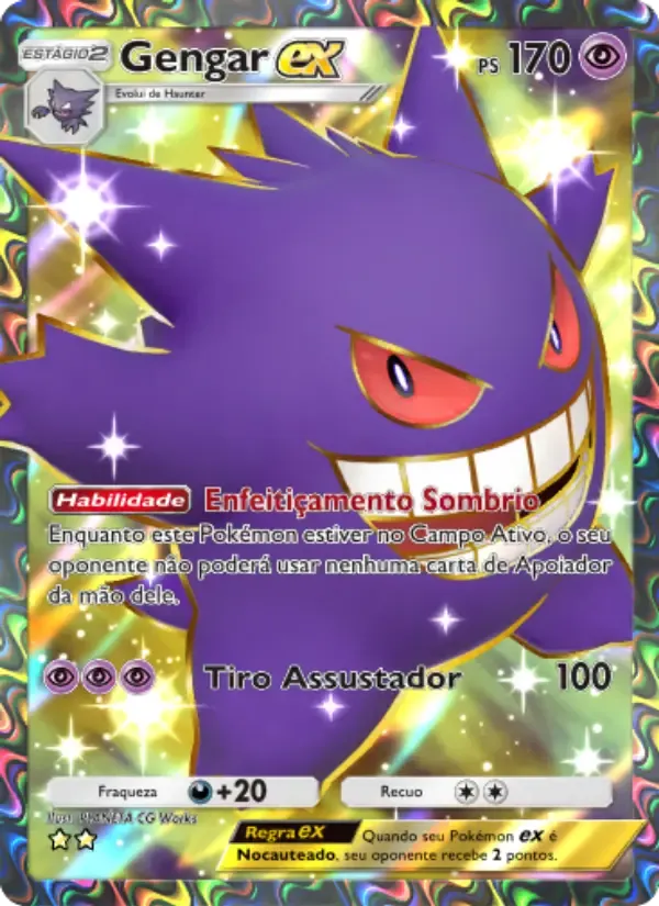 Gengar ex card in Portuguese