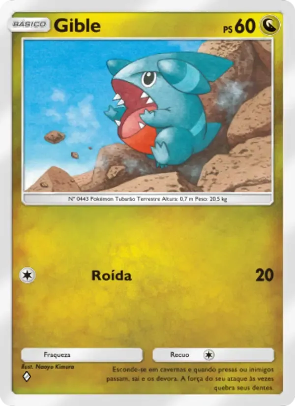 Gible card in Portuguese