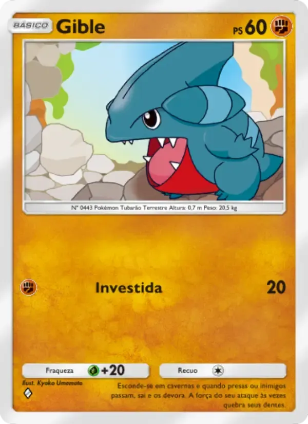 Gible card in Portuguese