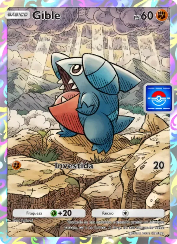 Gible card in Portuguese