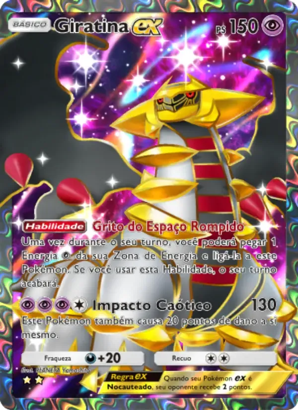 Giratina ex card in Portuguese