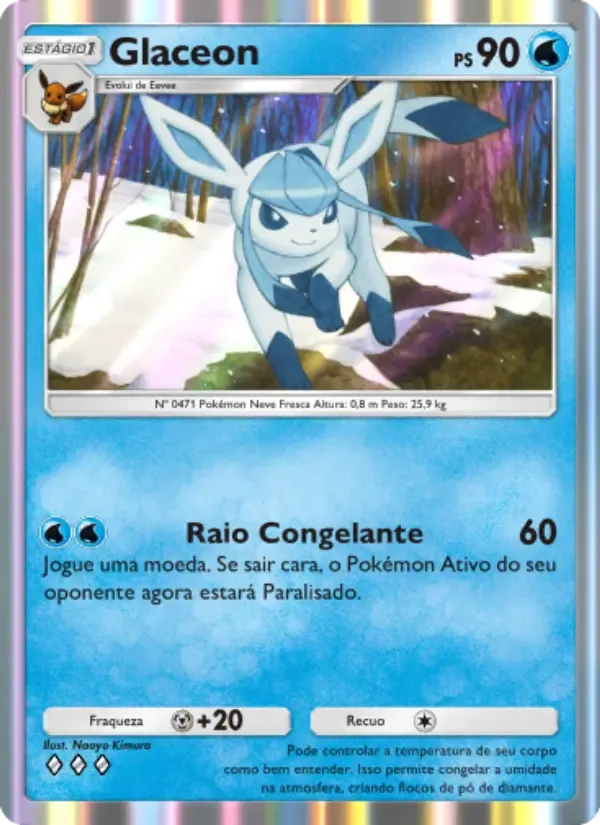 Glaceon card in Portuguese