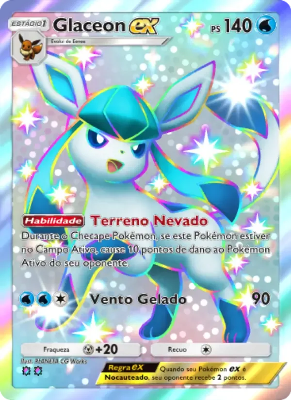 Glaceon ex card in Portuguese