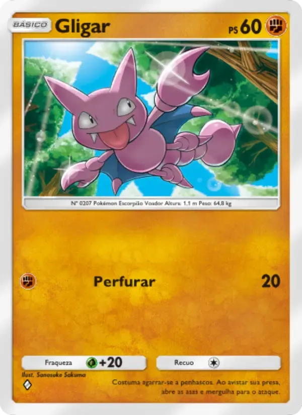Gligar card in Portuguese