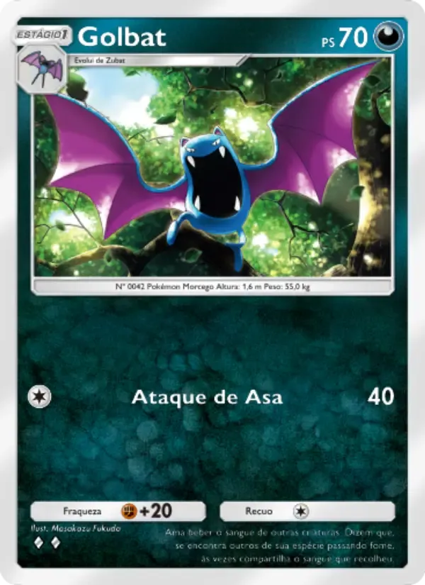 Golbat card in Portuguese