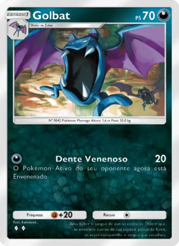Golbat card in Portuguese