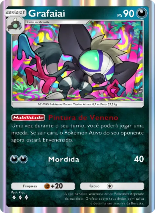 Grafaiai card in Portuguese