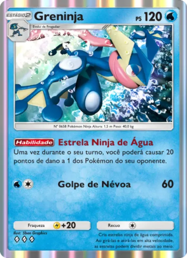 Greninja card in Portuguese