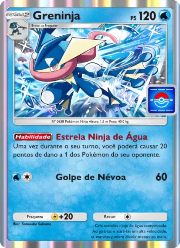 Greninja card in Portuguese