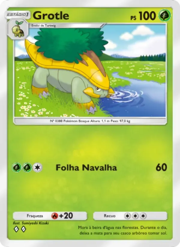 Grotle card in Portuguese