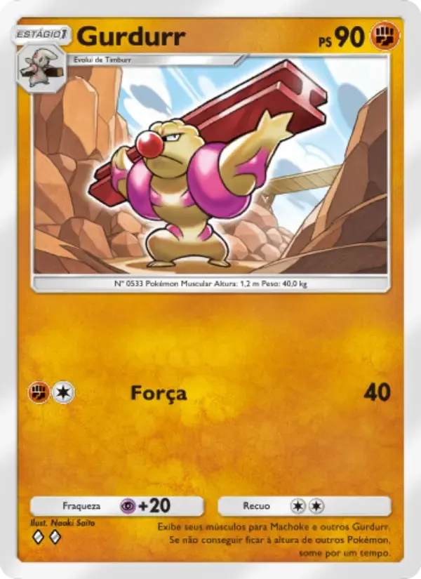Gurdurr card in Portuguese