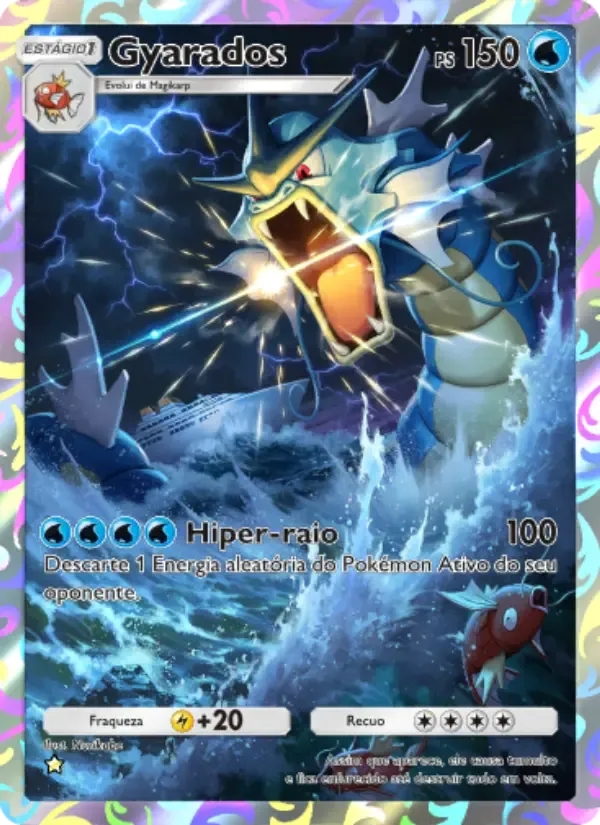 Gyarados card in Portuguese