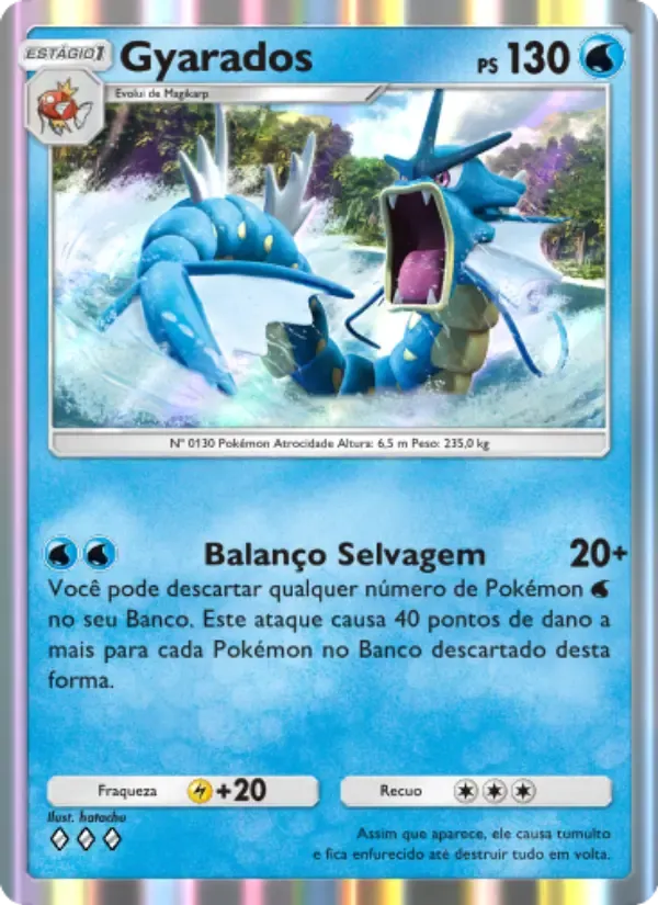 Gyarados card in Portuguese