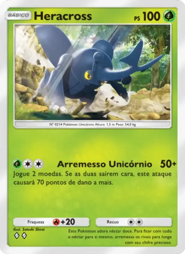 Heracross card in Portuguese