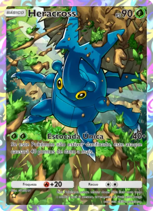 Heracross card in Portuguese