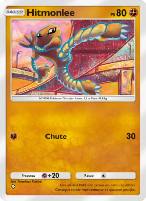 Hitmonlee card in Portuguese