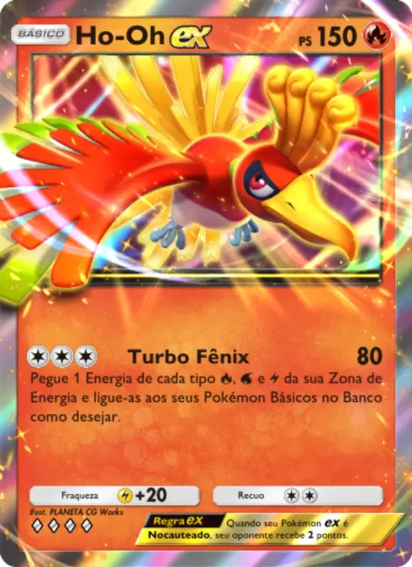 Ho-Oh ex card in Portuguese