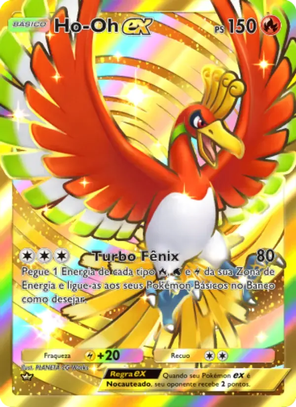 Ho-Oh ex card in Portuguese