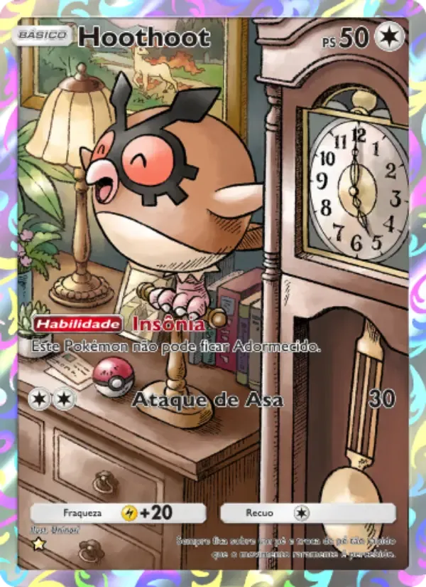 การ์ด Hoothoot ในภาษา โปรตุเกส