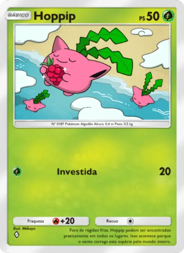 Hoppip card in Portuguese